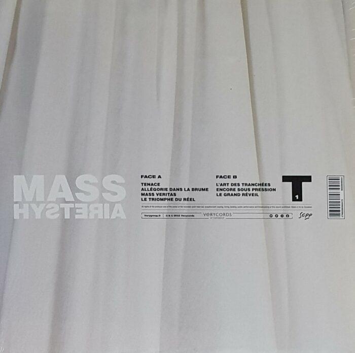 vinyle mass hysteria tenace part 1 édition limitée blanc et rouge verso