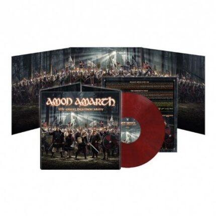 vinyle rouge marbré amon amarth the great heathen army recto