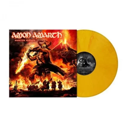 vinyle jaune amon amarth surfur rising recto