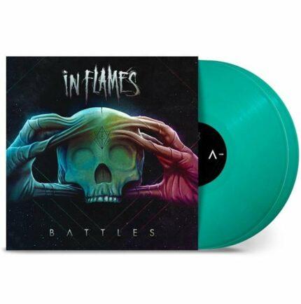 vinyle turquoise in flames battles recto