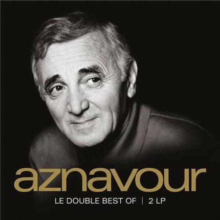 POCHETTE VINYLE CHARLES AZNAVOUR LE DOUBLE BEST OF RECTO